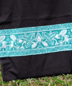 batik bag floral green