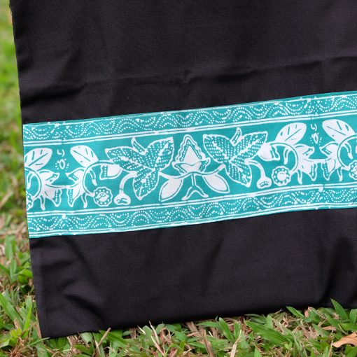 batik bag floral green