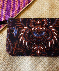 batik pouch brown