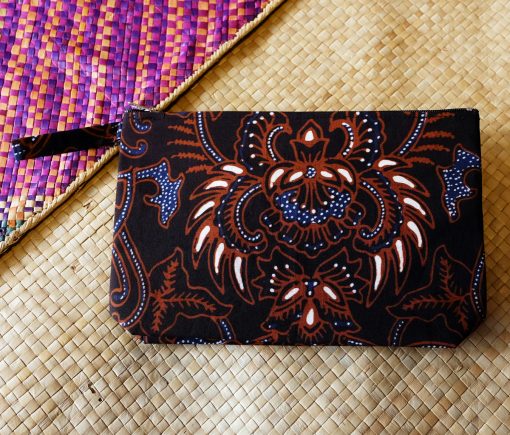 batik pouch brown