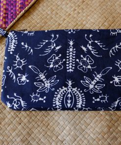 batik pouch navy