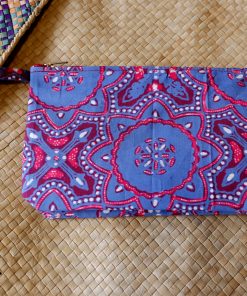 batik pouch maroon