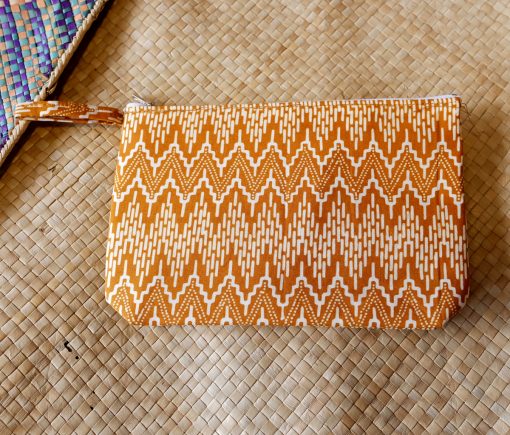 batik pouch mustard