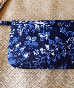 batik pouch dark blue