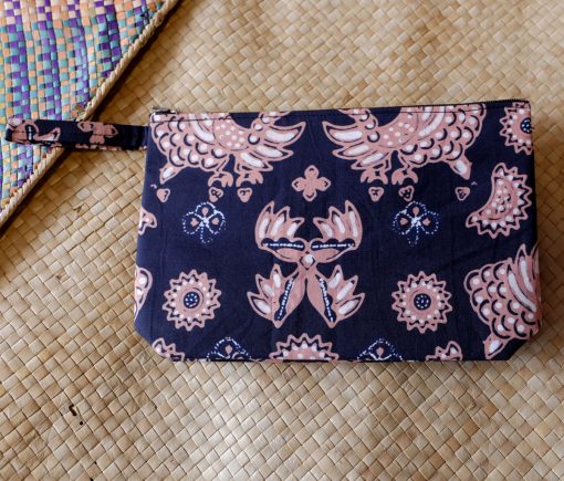 batik pouch black khaki