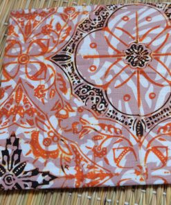 batik medium flat pouch orange