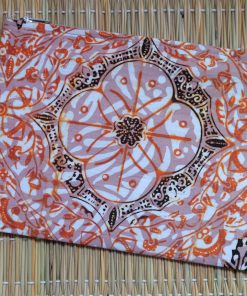 batik flat medium pouch orange