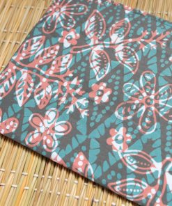 batik flat medium floral green