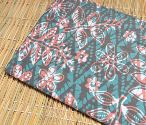 batik flat medium floral green