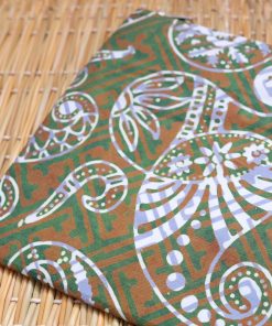 batik flat medium paisley green