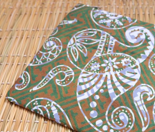 batik flat medium paisley green